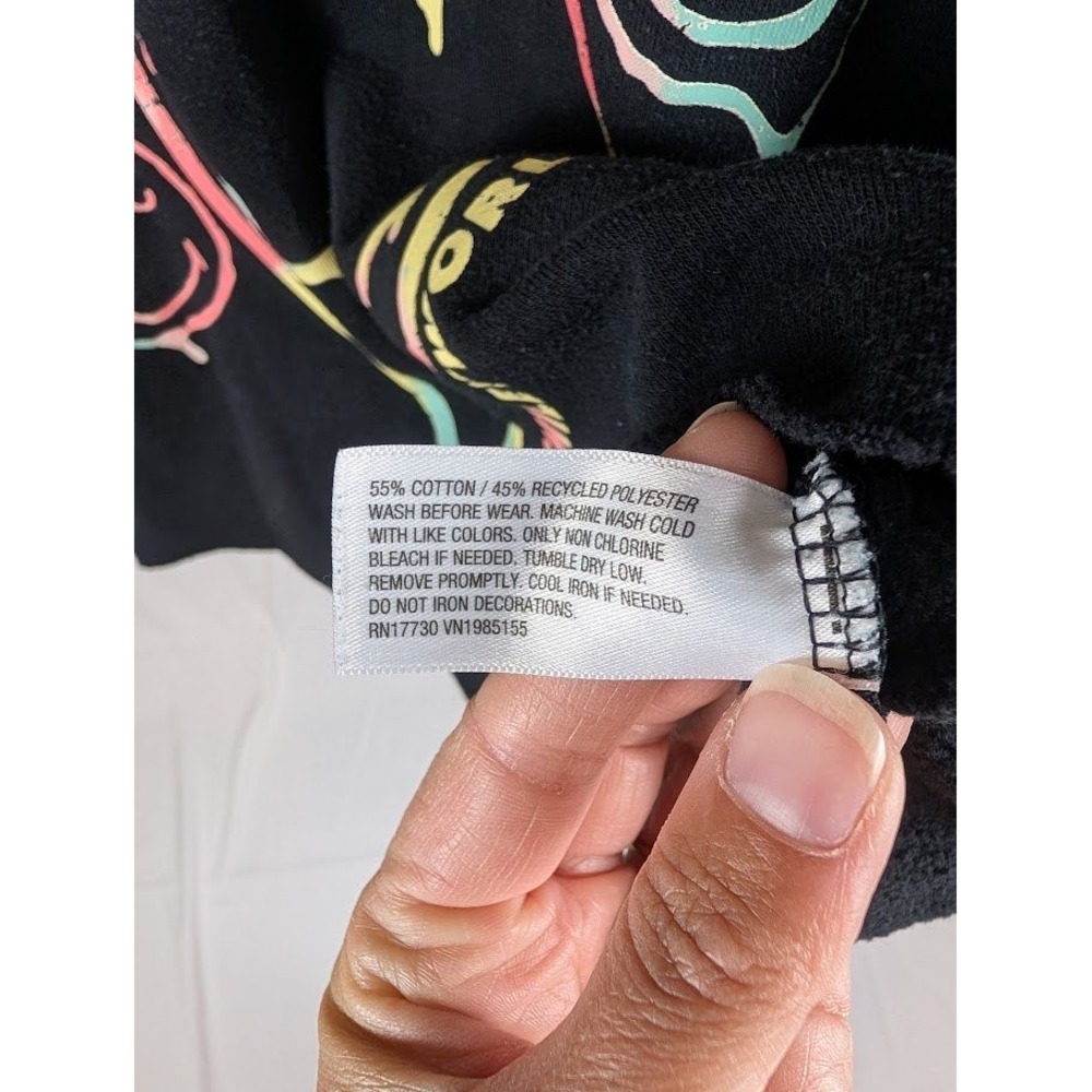 Smiley World Have a Nice Day Black Graphic Sweatshirt, Youth XL 14 - Picture 7 of 10
